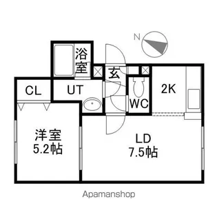 オカップ N【3階】の間取り