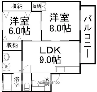 シンセイC棟【102号室】の間取り