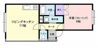 エスポワール栄町【201号室】の間取り