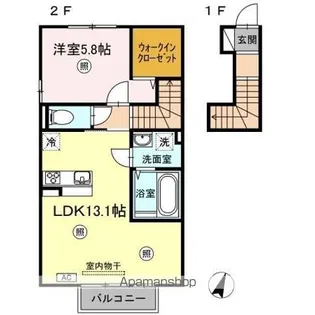 ミルキークォーツ【2階】の間取り