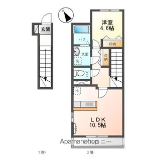 ボヌール【2階】の間取り