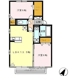 セジュールトリニテ A棟【2階】の間取り