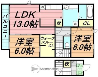 イーグレット D【2階】の間取り
