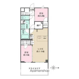 LA PERLA JIYUGAOKAⅡ【1号室】の間取り