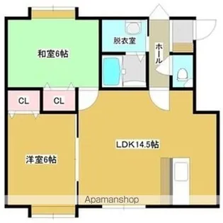ホワイトリバー【201号室】の間取り