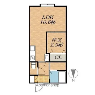 メープルK【2階】の間取り