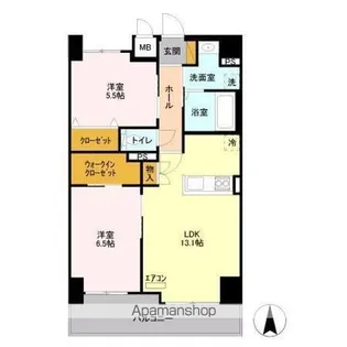 フロンティア・コンフォート研究学園【13階】の間取り