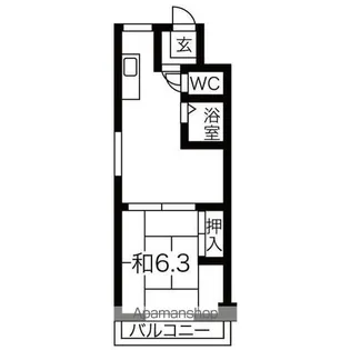 石橋ハイツI【8階】の間取り