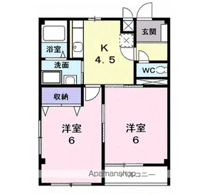 シルキーハイム【1階】の間取り