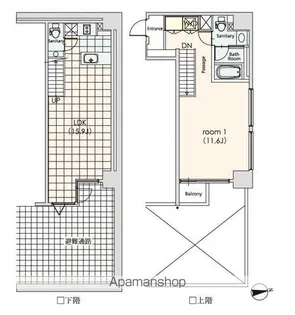 カスタリア芝公園【1階】の間取り