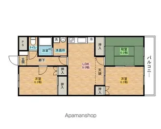 MKサンアトラス【105号室】の間取り
