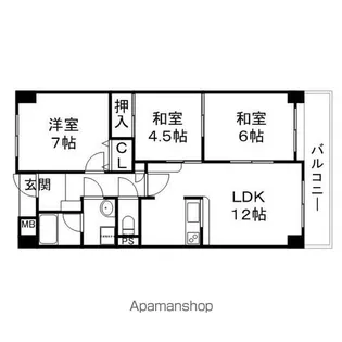レークサイド佐倉マンション【303号室】の間取り