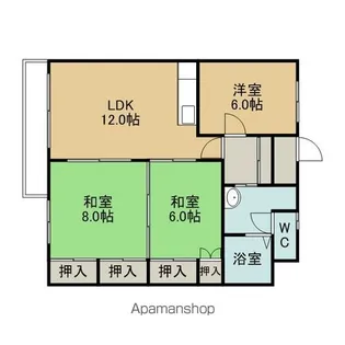 エクセル【302号室】の間取り