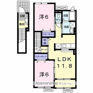 プロムナードY【2階】の間取り