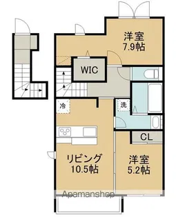 メゾンスピカB棟【2階】の間取り