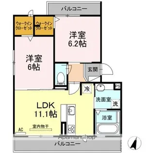 KS’(ケイエス) A【3階】の間取り