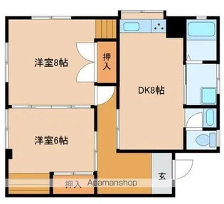 菅原橋スカイマンション【1階】の間取り