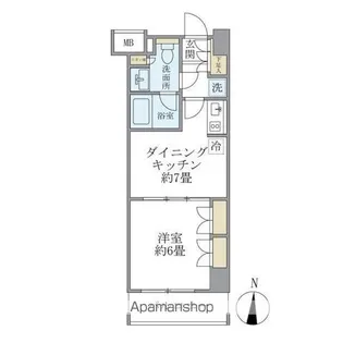 パークスフィア中野富士見町【7階】の間取り
