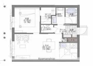 プレミアス大濠【1階】の間取り