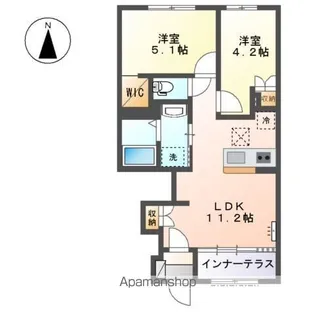 ル・エミフト アン【105号室】の間取り