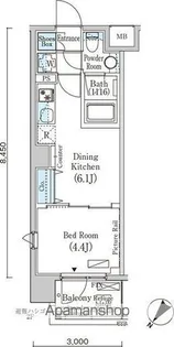 フルハウス赤羽【9階】の間取り