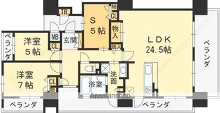 ブランズタワー香里園ロジュマン【0号室】の間取り