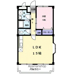 レジデンス白山【1階】の間取り