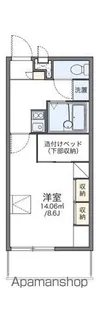 レオパレスクレール【3階】の間取り