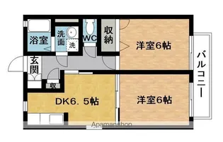 クローバーハウスB【2階】の間取り