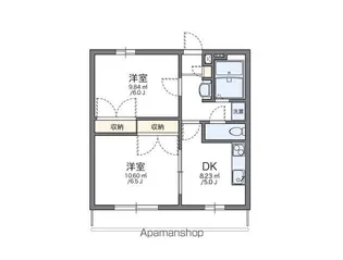 レオパレスリバーコート【108号室】の間取り