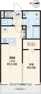 ビューノシャンテ上小岩【306号室号室】の間取り