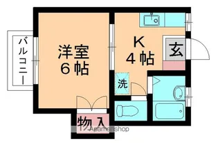 グリーンクレスト【202号室】の間取り