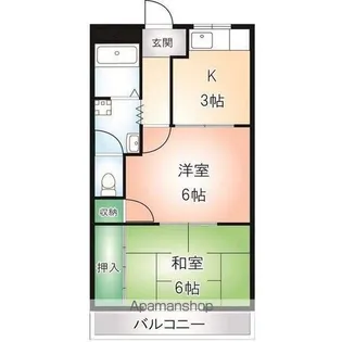 ヴィラ渡辺【1階】の間取り