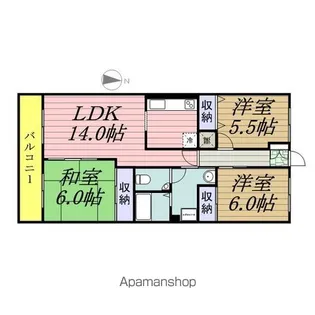アーバンクレスト【1階】の間取り