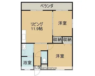 フラッツMⅡ【2-A号室】の間取り