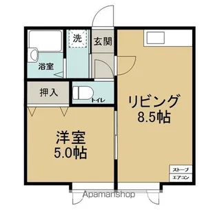 メイプルリーフ【102号室】の間取り