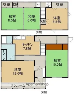 北海道函館市陣川町【一戸建】の間取り