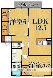 セゾン西の京【2階】の間取り