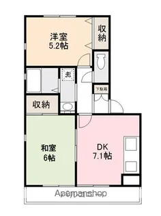 フォブール佐々木【202号室】の間取り