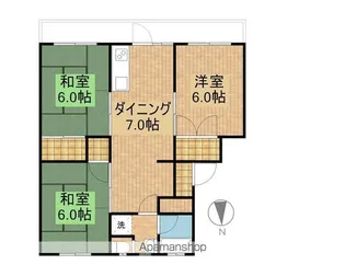 山下マンション【3階】の間取り