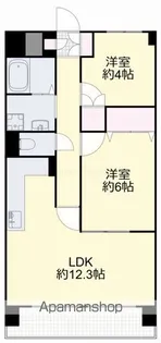 厚生町クラウンズマンション【6階】の間取り