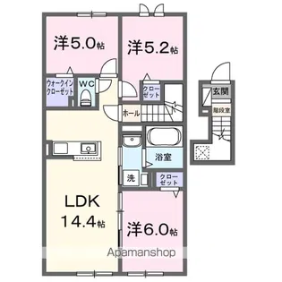 ヴィラK Ⅶ【2階】の間取り