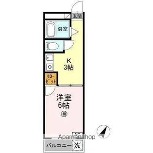 第1パークサイドマンション【2階】の間取り
