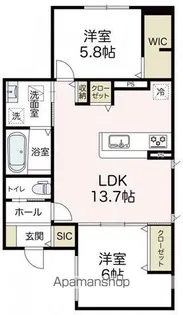 ピリナ日吉【101号室号室】の間取り