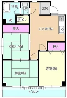 グランエピ西長住【601号室】の間取り