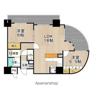 フェルザ住之江公園(旧住之江フタバビル)【12階】の間取り