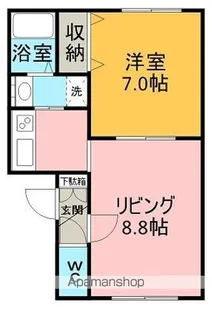 北海道網走市字呼人【アパート】の間取り