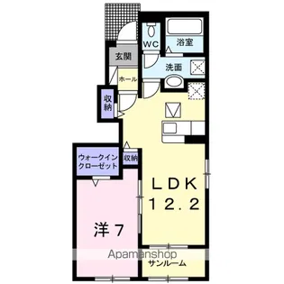アベニール ジャルダン【1階】の間取り