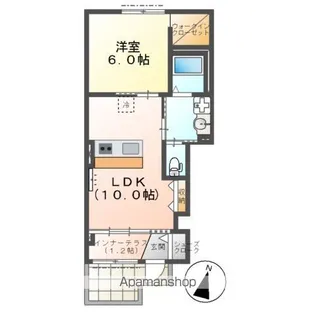 フルーヴ【1階】の間取り