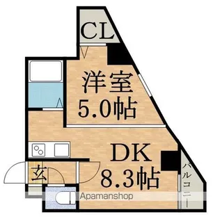 パークヒルズ中央411【10階】の間取り
